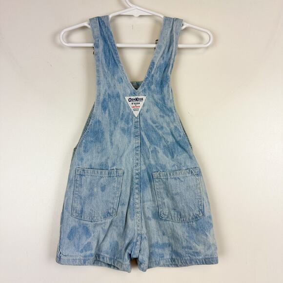Vintage OshKosh B’Gosh USA Vestbak Shortalls Overalls Tie Dye Blue - 3T 3 - Picture 4 of 7
